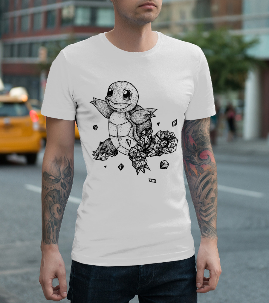 GEOLOGY STYLE SQUIRTLE POLYGONAL T-Shirt