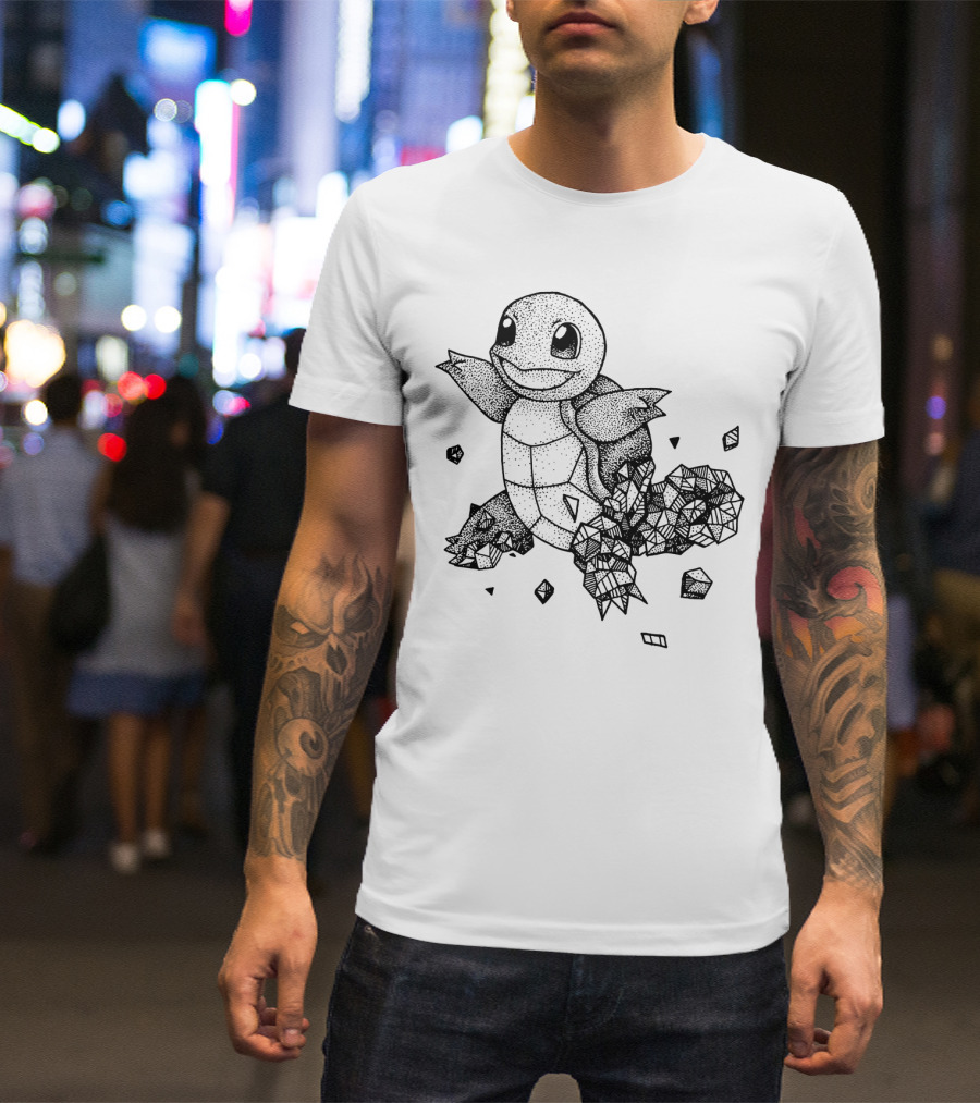 GEOLOGY STYLE SQUIRTLE POLYGONAL T-Shirt