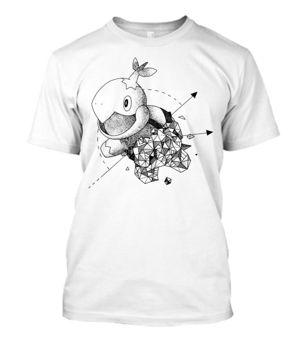 GEOMETRIC POKEMON TURTWIG DOT WORK POINTILLISM T-Shirt