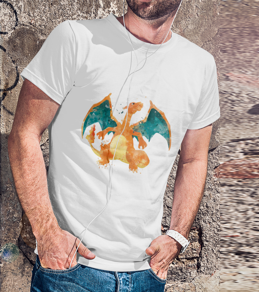 Charizard Watercolor Pokemon T-Shirt