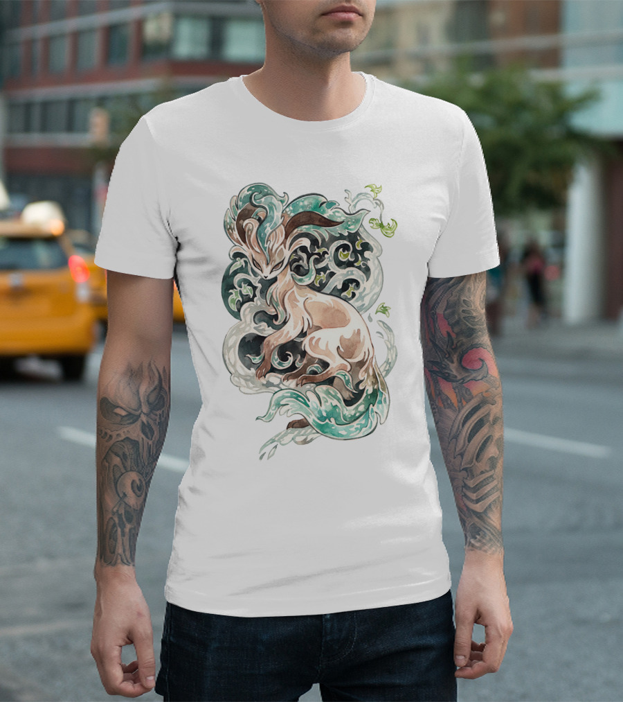 WATERCOLOR POKEMON LEAFEON VIVID ARTISTIC T-Shirt