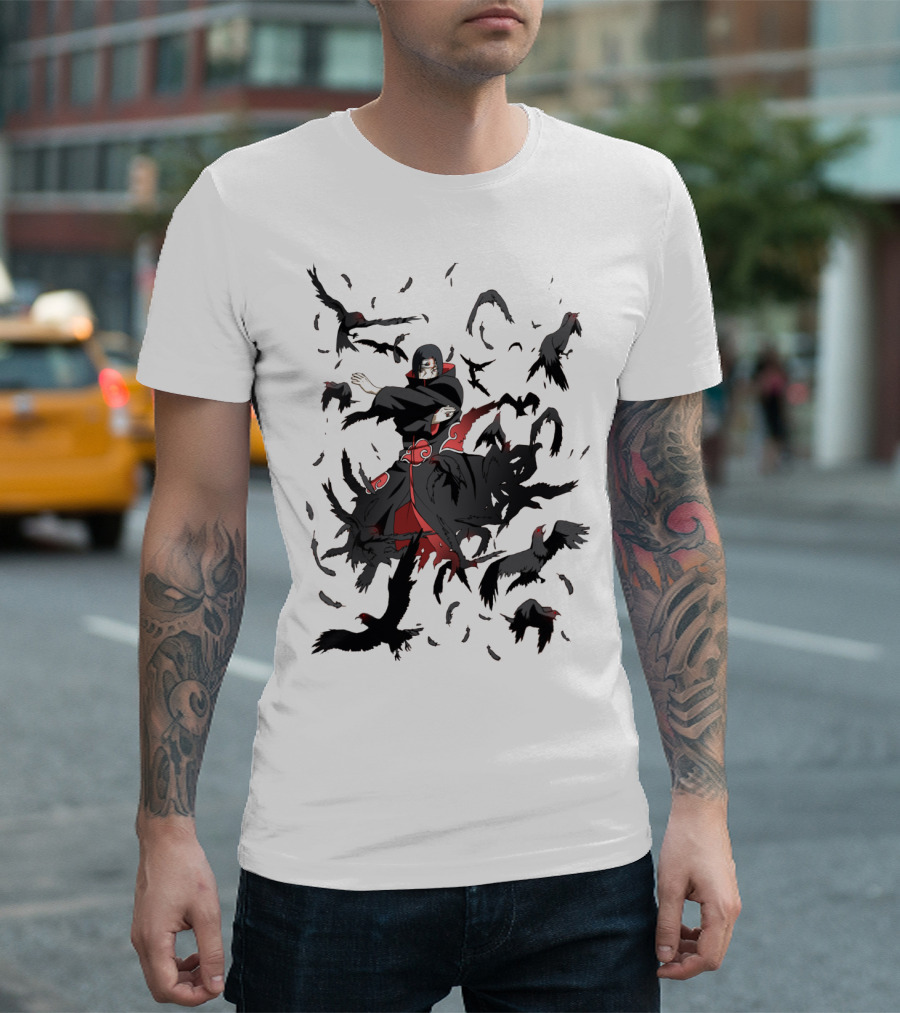 Itachi Jutsu Uchiha Crows Sharingan Manga Anime Clan T-Shirt