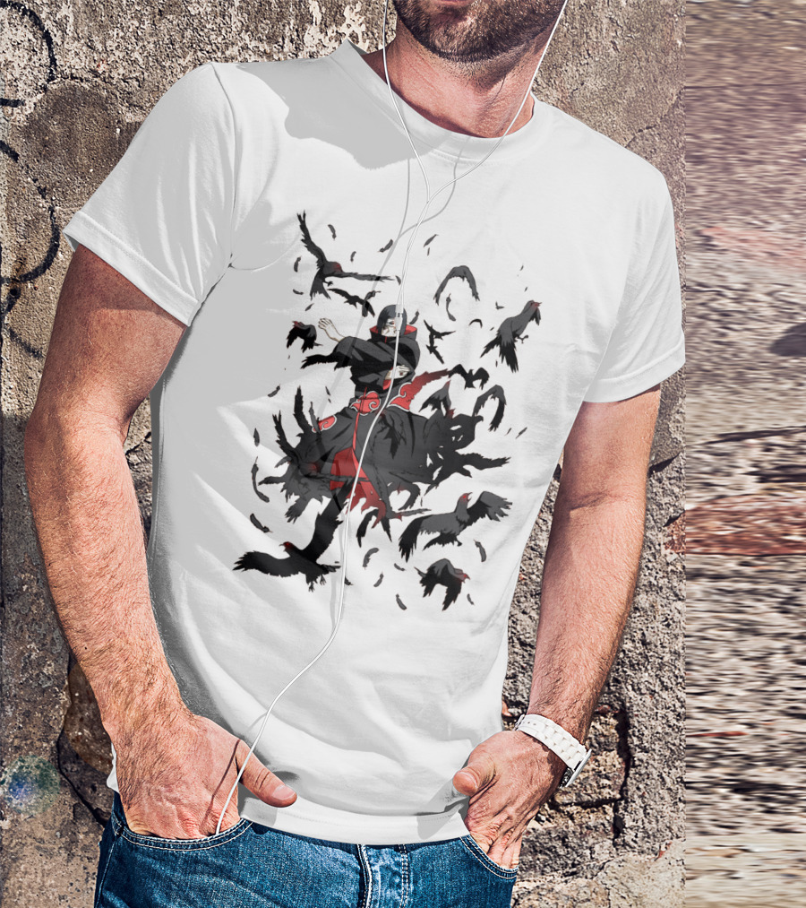 Itachi Jutsu Uchiha Crows Sharingan Manga Anime Clan T-Shirt