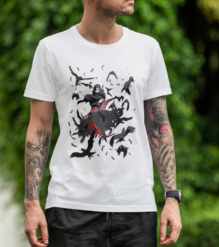 Itachi Jutsu Uchiha Crows Sharingan Manga Anime Clan T-Shirt