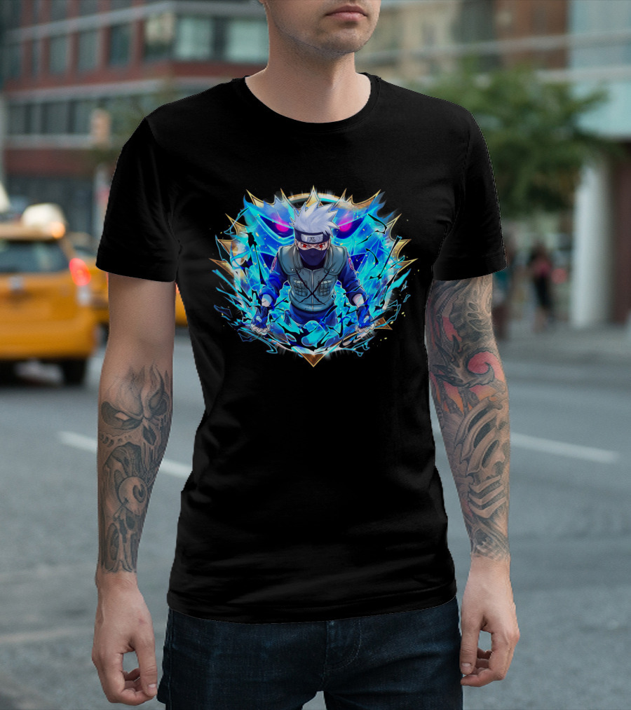 Kakashi Susanoo Blue Lightning Armor T-Shirt