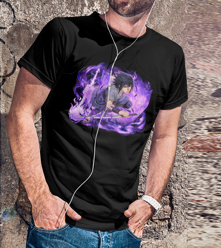 Sasuke Uchiha Purple Chakra Sword T-Shirt