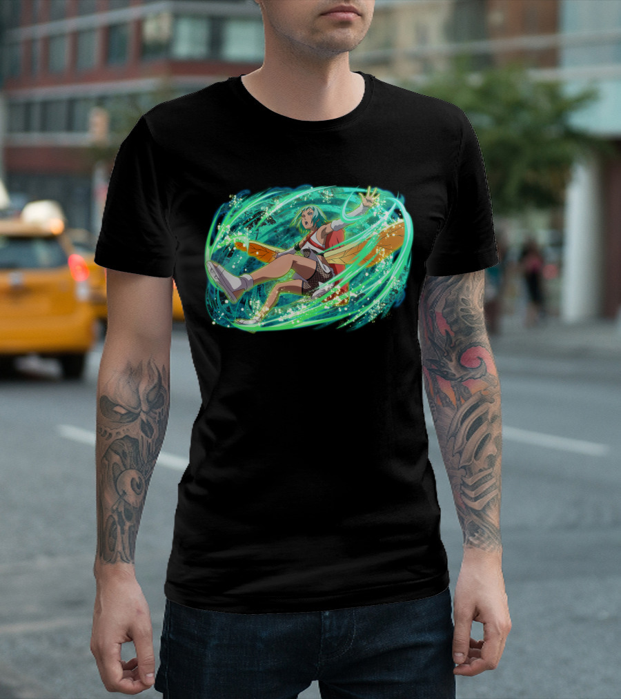 Fu Dynamically Captivating Anime Action Energy Burst T-Shirt