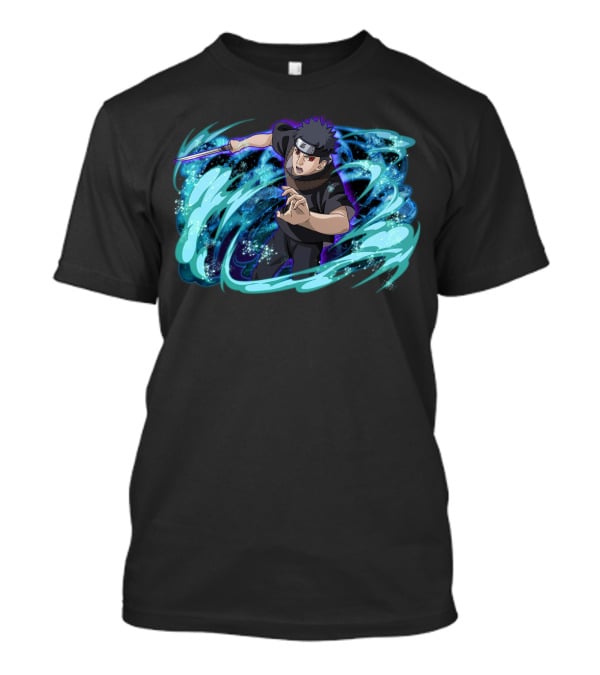 Shisui Uchiha Water Technique Anime Action Scene T-Shirt