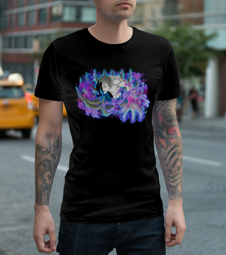 Zetsu Pastel Aura with Purple and Blue Energy Burst T-Shirt