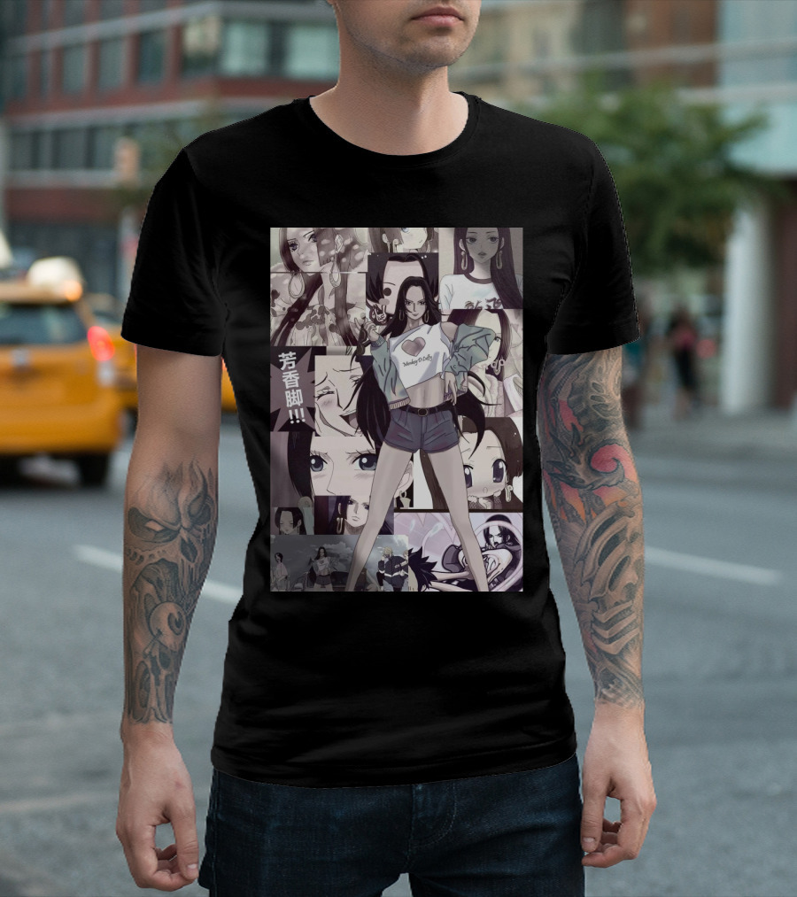 Hancock Boa Hancock Anime Collage Manga Styled Character Panels T-Shirt