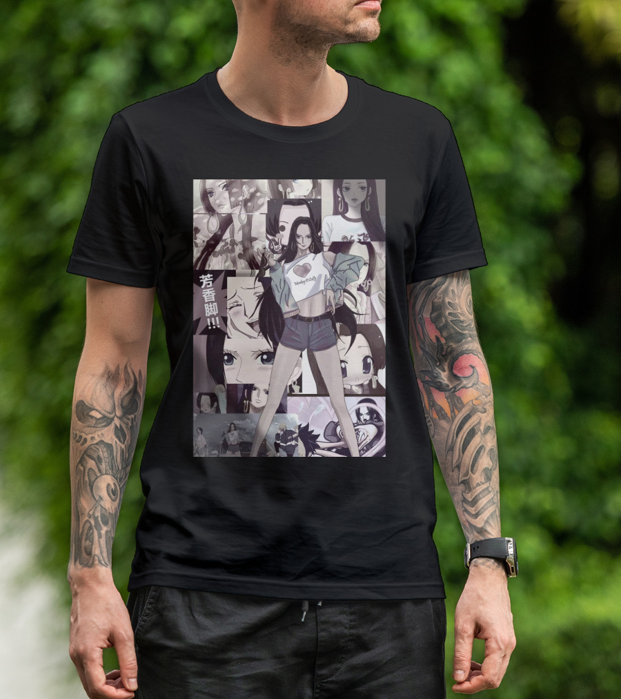 Hancock Boa Hancock Anime Collage Manga Styled Character Panels T-Shirt