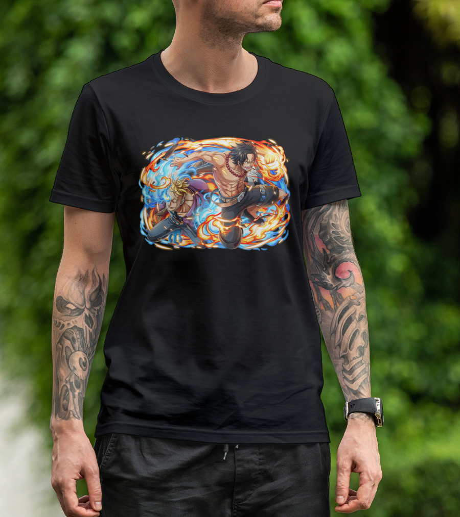 Macro Ace Portgas Fire And Ice Dynamic Duo T-Shirt
