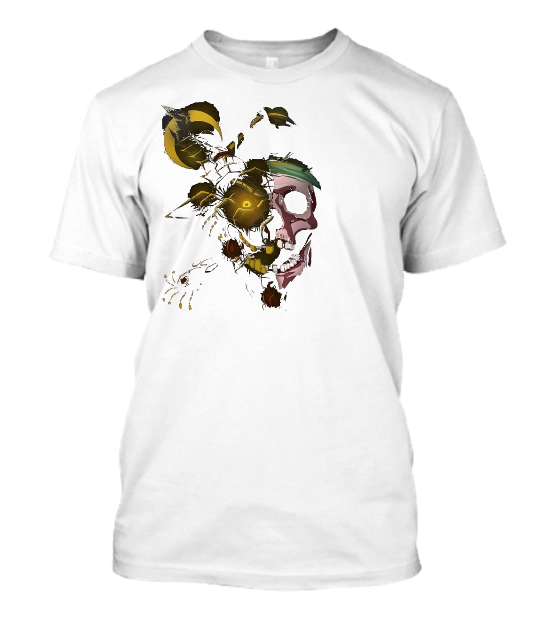 Blackbeard Pirates Skull And Lightning Crescent Moon T-Shirt