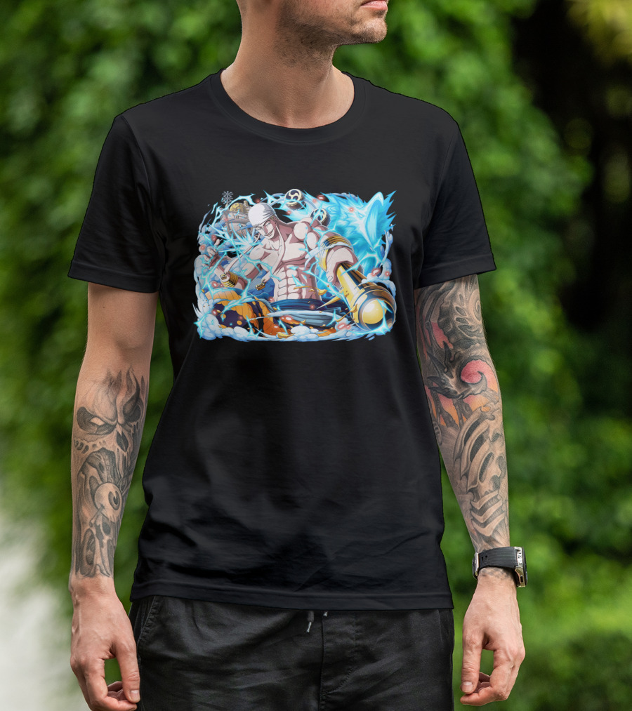 Energetic Lightning Enel Character Illustration One Piece T-Shirt