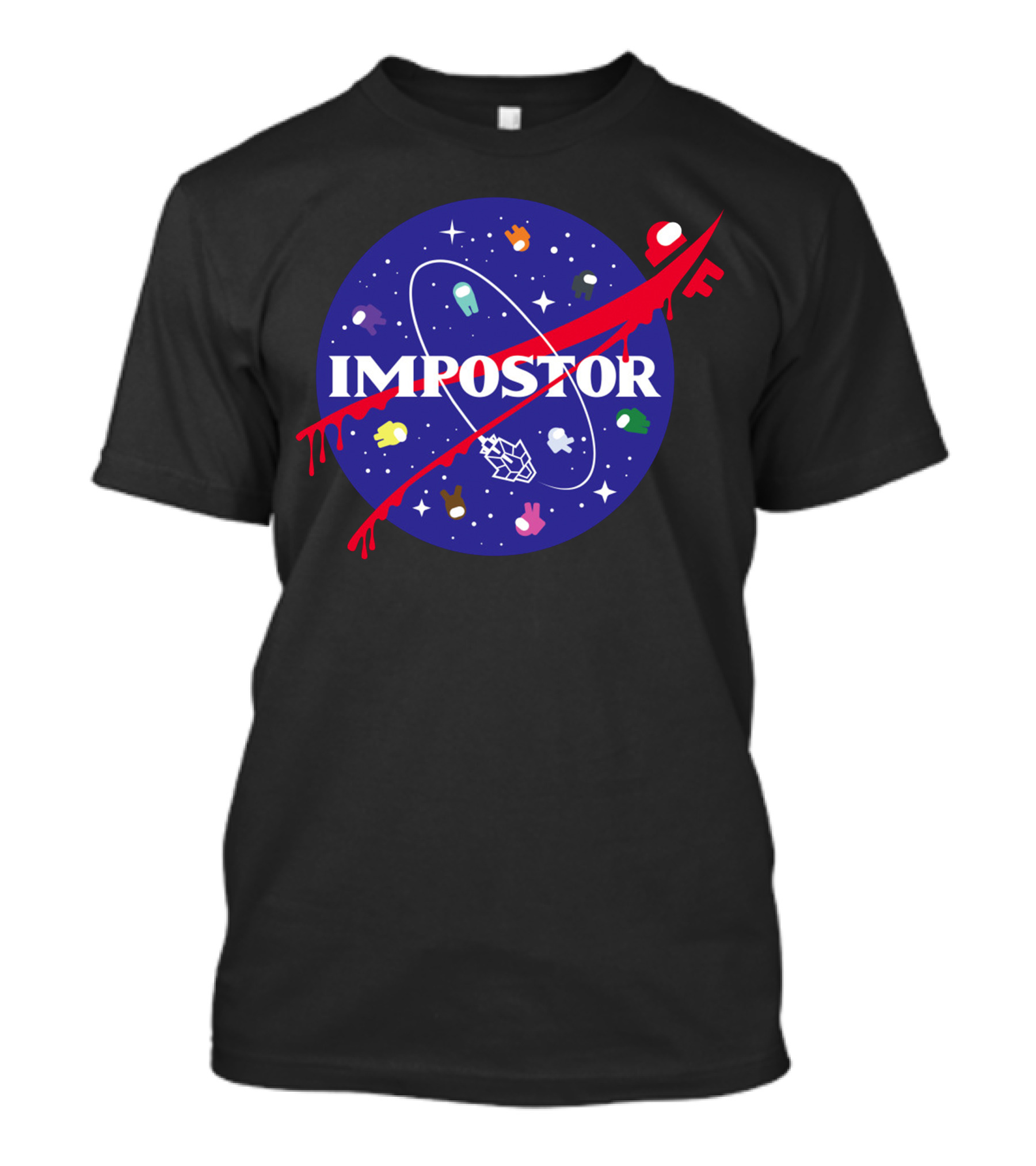 Impostor NASA Parody Among Us Crewmates In Space T-Shirt