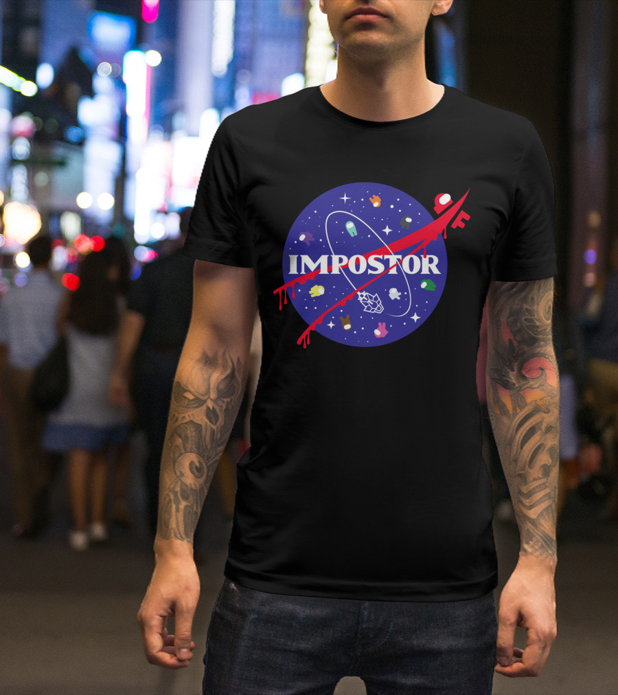 Impostor NASA Parody Among Us Crewmates In Space T-Shirt