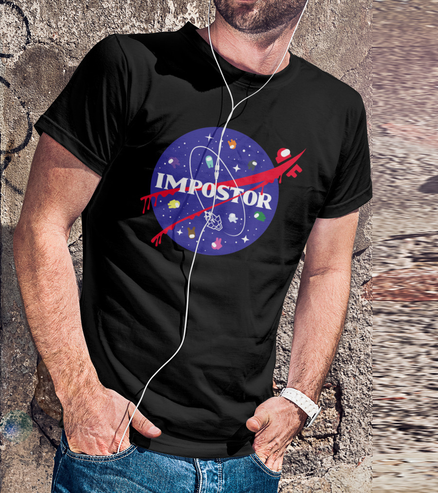 Impostor NASA Parody Among Us Crewmates In Space T-Shirt