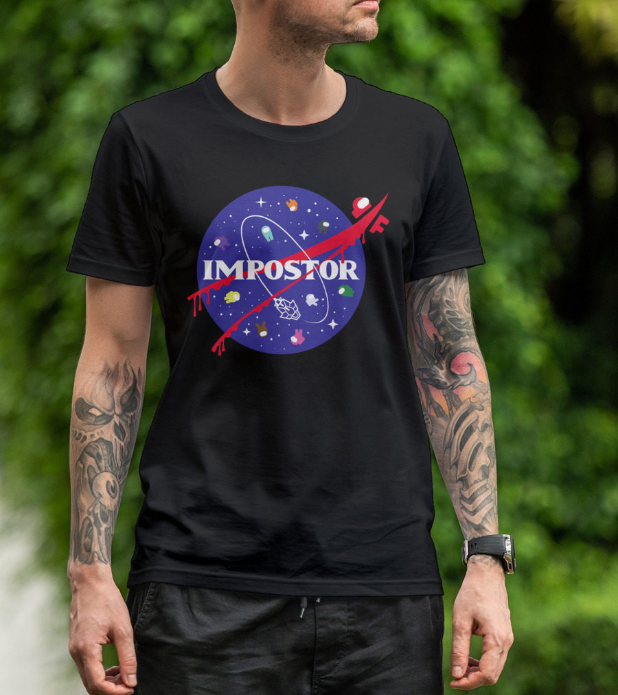 Impostor NASA Parody Among Us Crewmates In Space T-Shirt