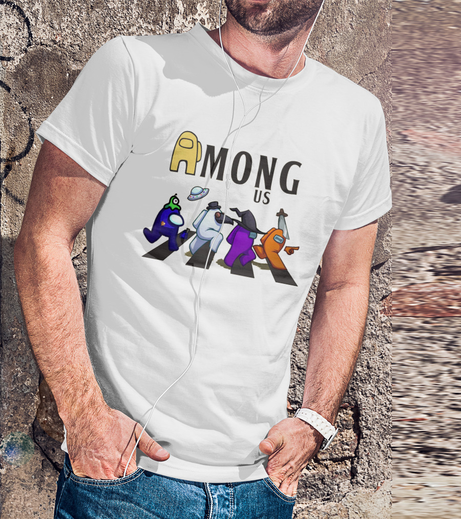 Cross Impostors Walking Street Among Us Characters T-Shirt