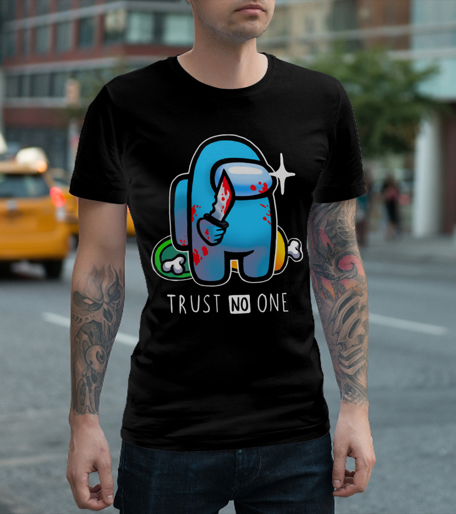 Trust No One Among Us Impostor with Knife T-Shirt