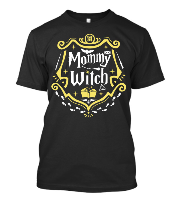 Mommy Witch Crest With Magical Symbols And Book T-Shirt