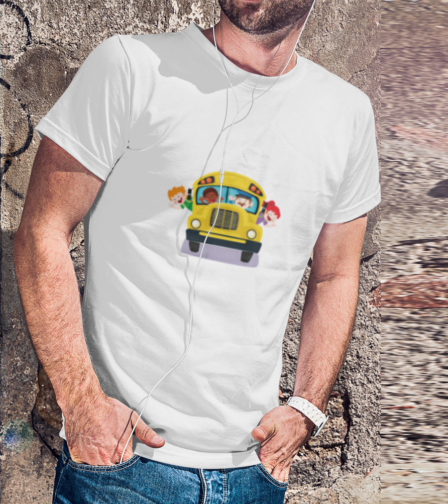 Back To School Bus BOSS With Smiling Kids On Yellow School Bus T-Shirt