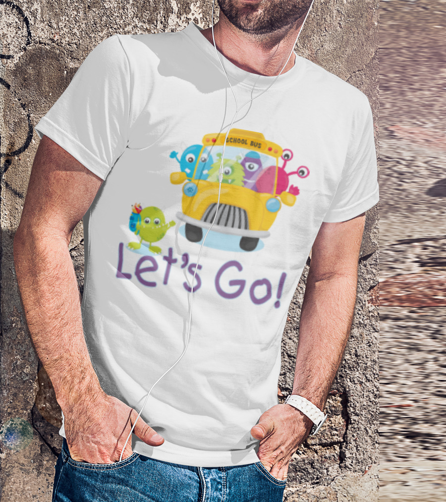 Let's Go Back To School With Colorful Monster School Bus Adventure T-Shirt