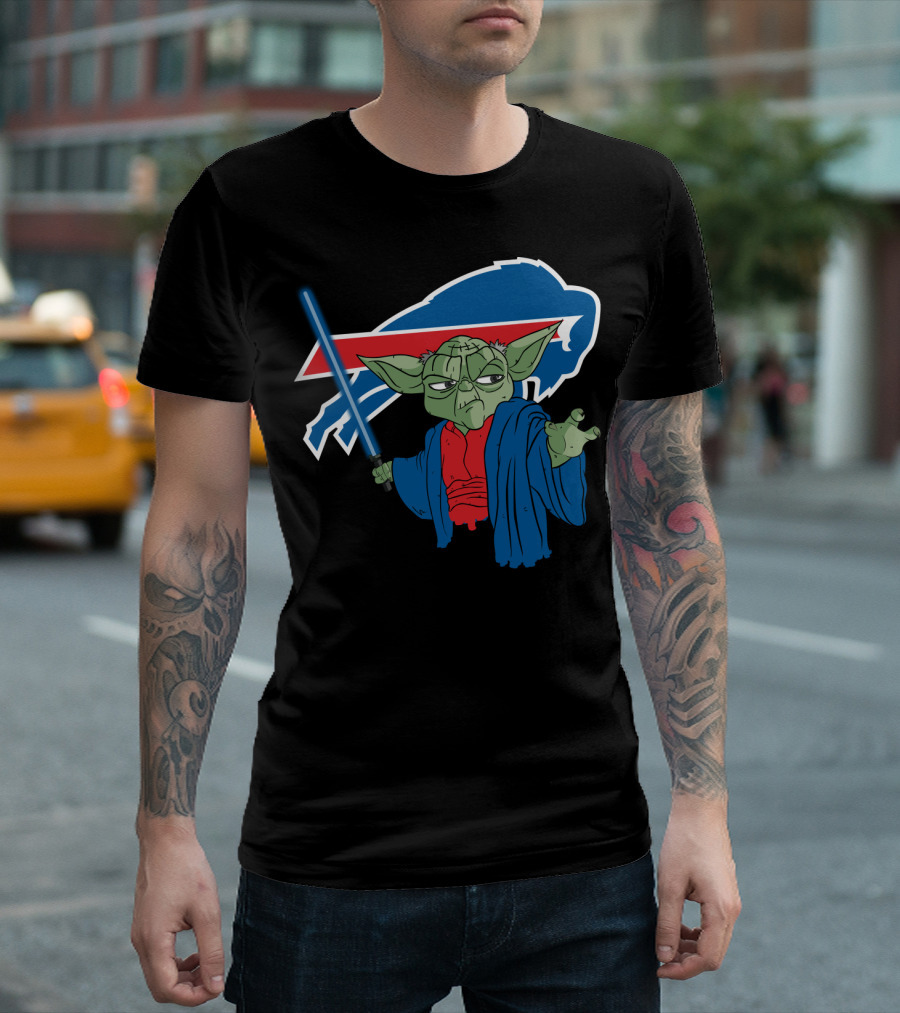 Buffalo Bills Yoda Jedi Fan Crossover T-Shirt