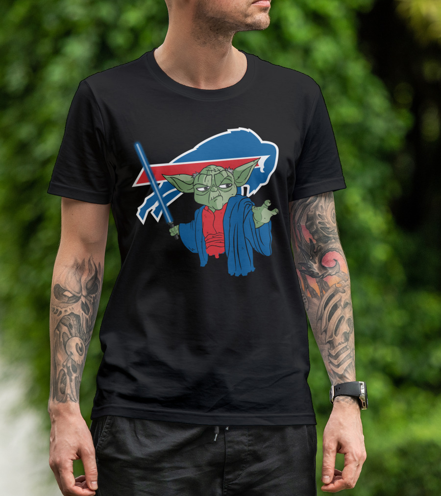Buffalo Bills Yoda Jedi Fan Crossover T-Shirt