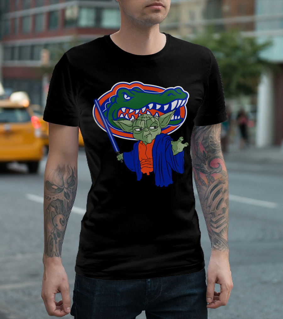 Gators Yoda Lightsaber Florida Alligator Icon Mashup T-Shirt