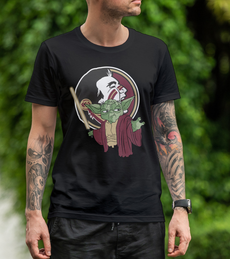 Seminoles Yoda With Lightsaber And Seminole T-Shirt