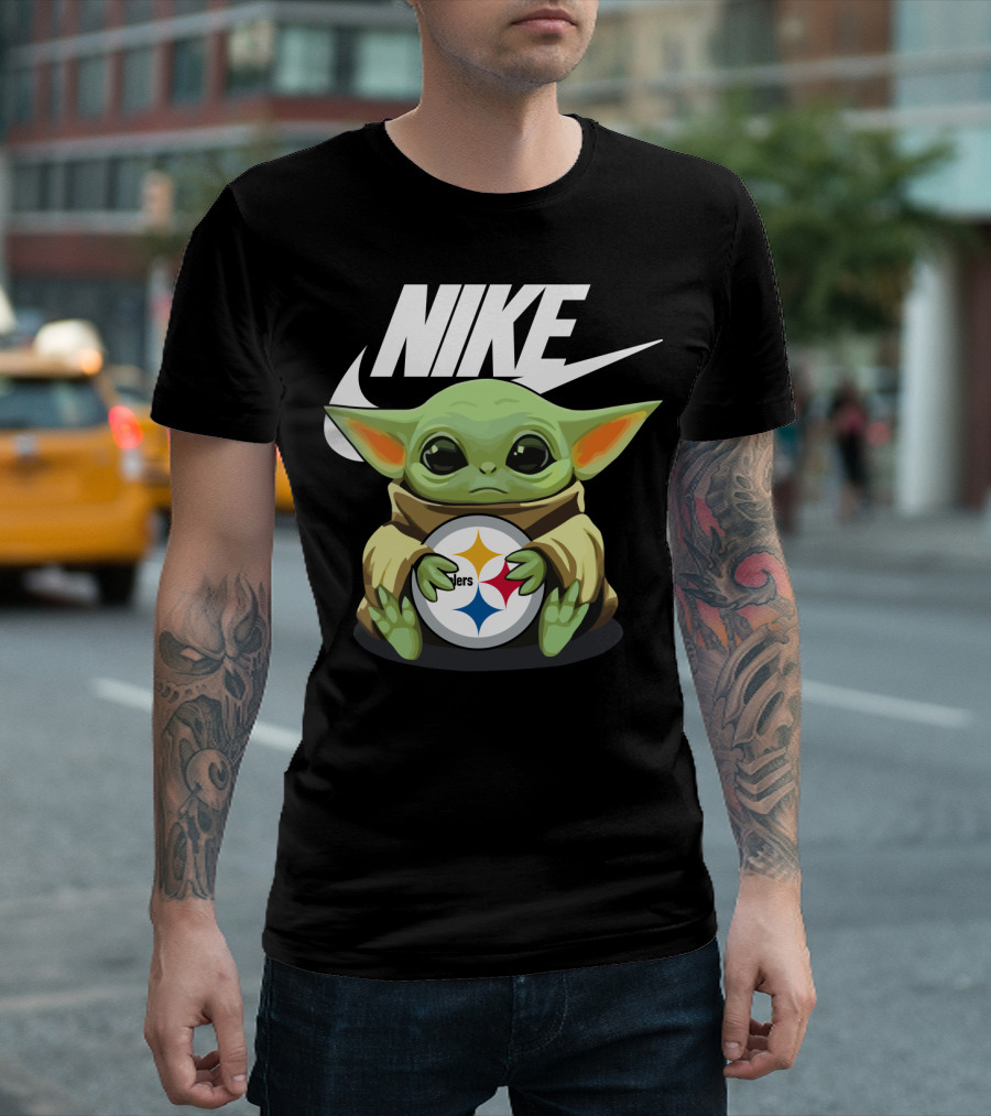 Nike Baby Yoda Steelers T-Shirt