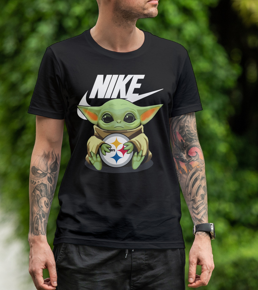 Nike Baby Yoda Steelers T-Shirt