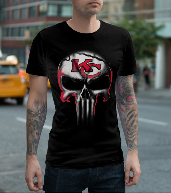 Kc Punisher Skull Chiefs T-Shirt