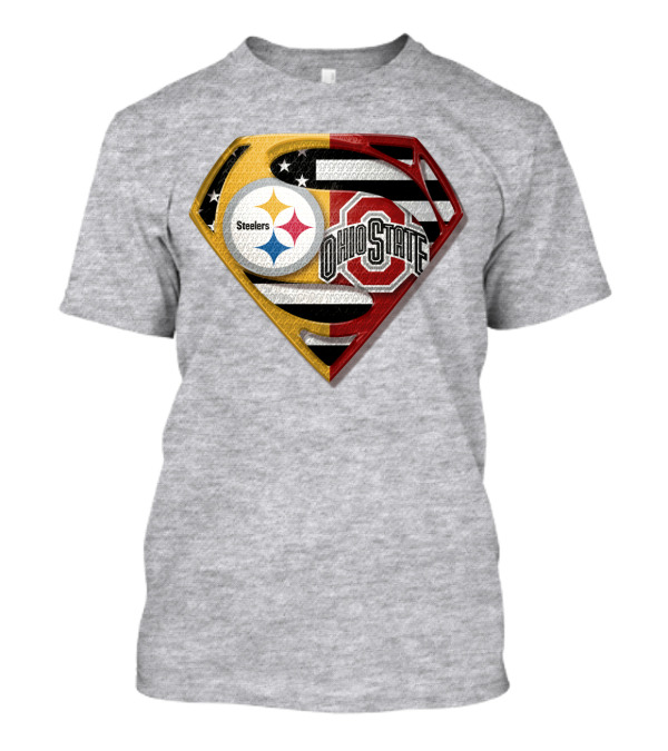 Steelers Ohio State Super Logo Steelers-Bucks Fan Gear T-Shirt