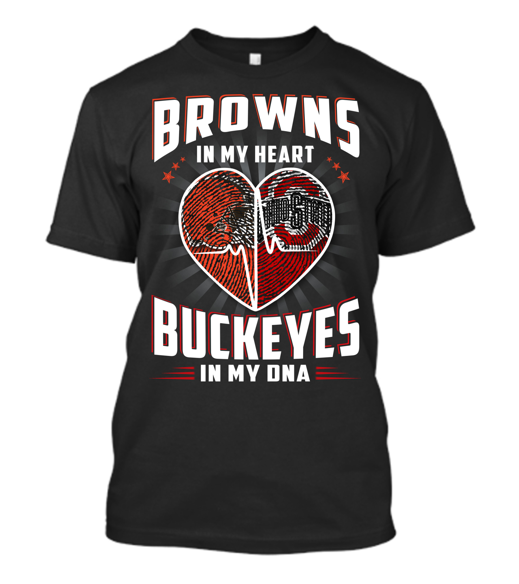 Browns In My Heart Ohio State Buckeyes In My Dna T-Shirt