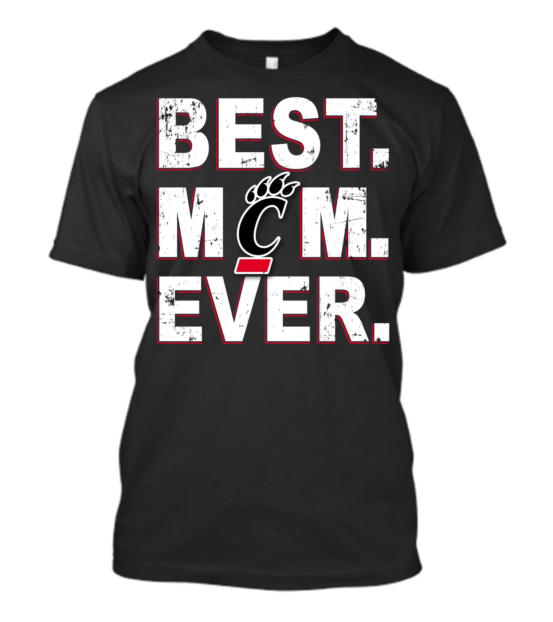 Best Mom Ever Cincinnati Bearcats Paw Print T-Shirt