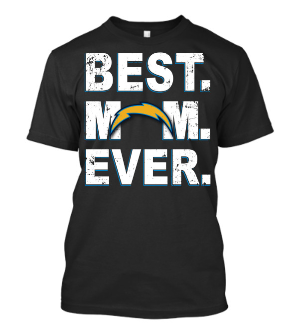 Best Mom Ever Chargers Bolt Fan T-Shirt