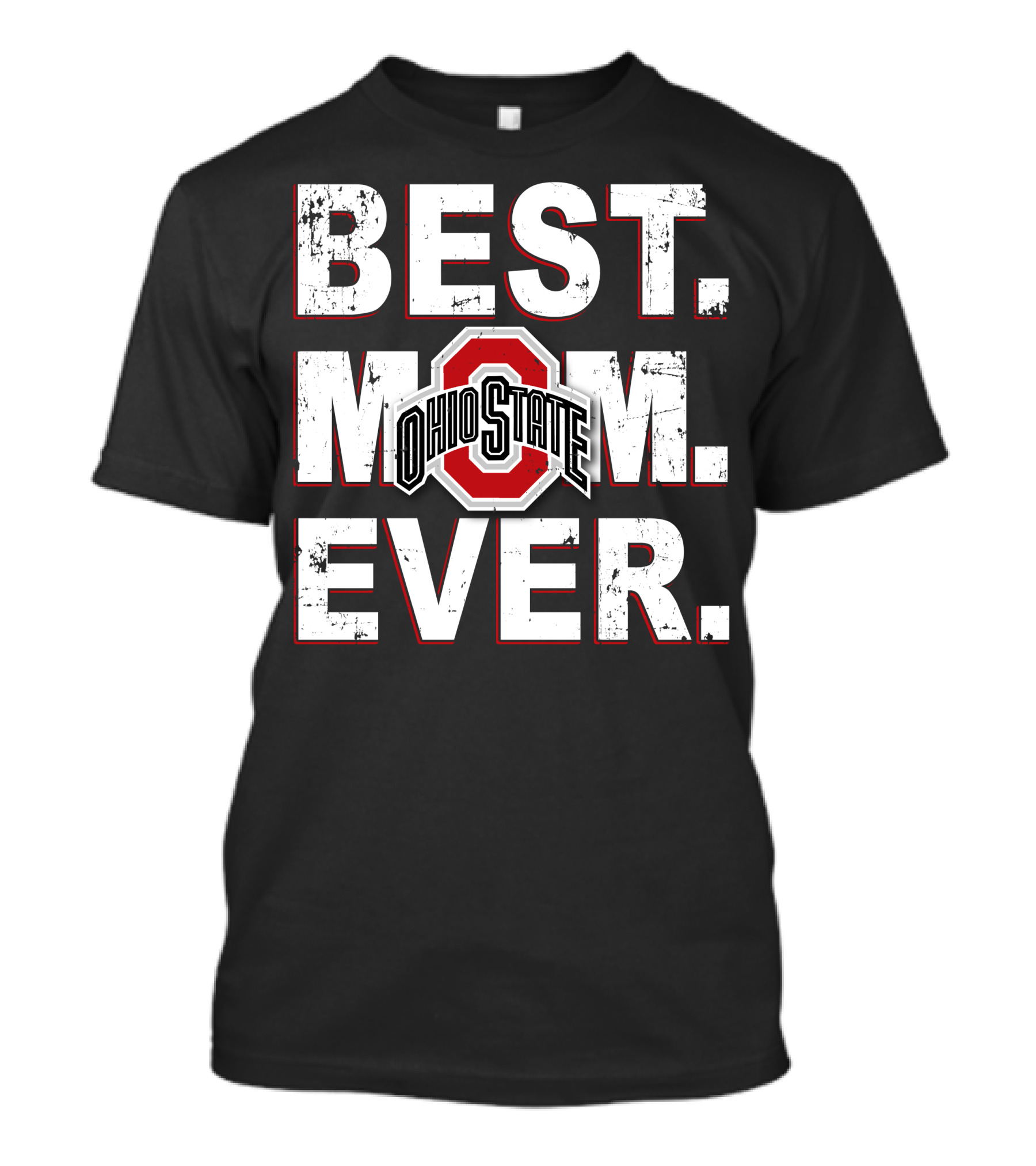 BEST MOM EVER OHIO STATE BUCKEYES LOGO BLOCK T-Shirt