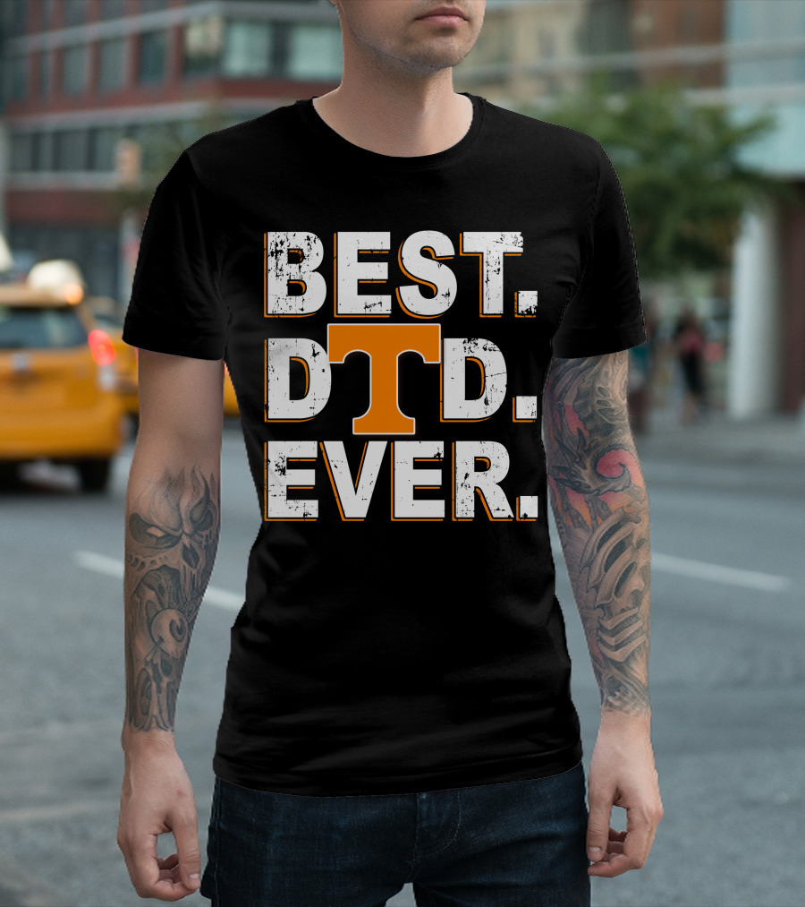 Best Dad Ever Tennessee Volunteers Fan Football T-Shirt