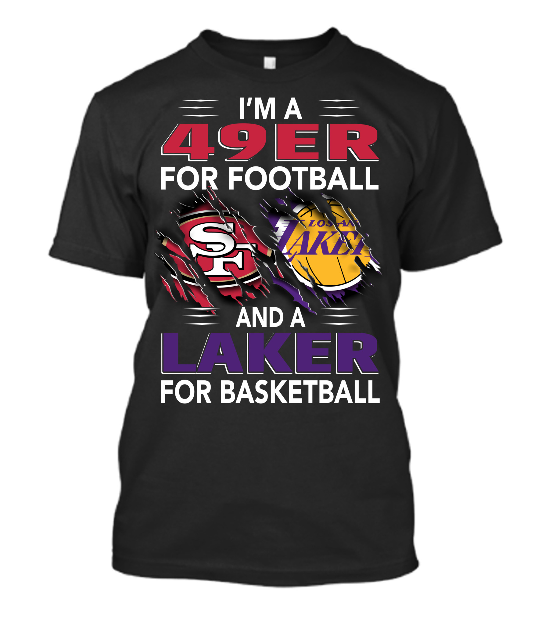 I'm A 49Er For Football And A Laker For Basketball T-Shirt
