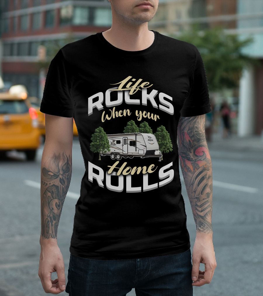 Life Rocks When Your Home Rolls Jayco Jay Flight T-Shirt