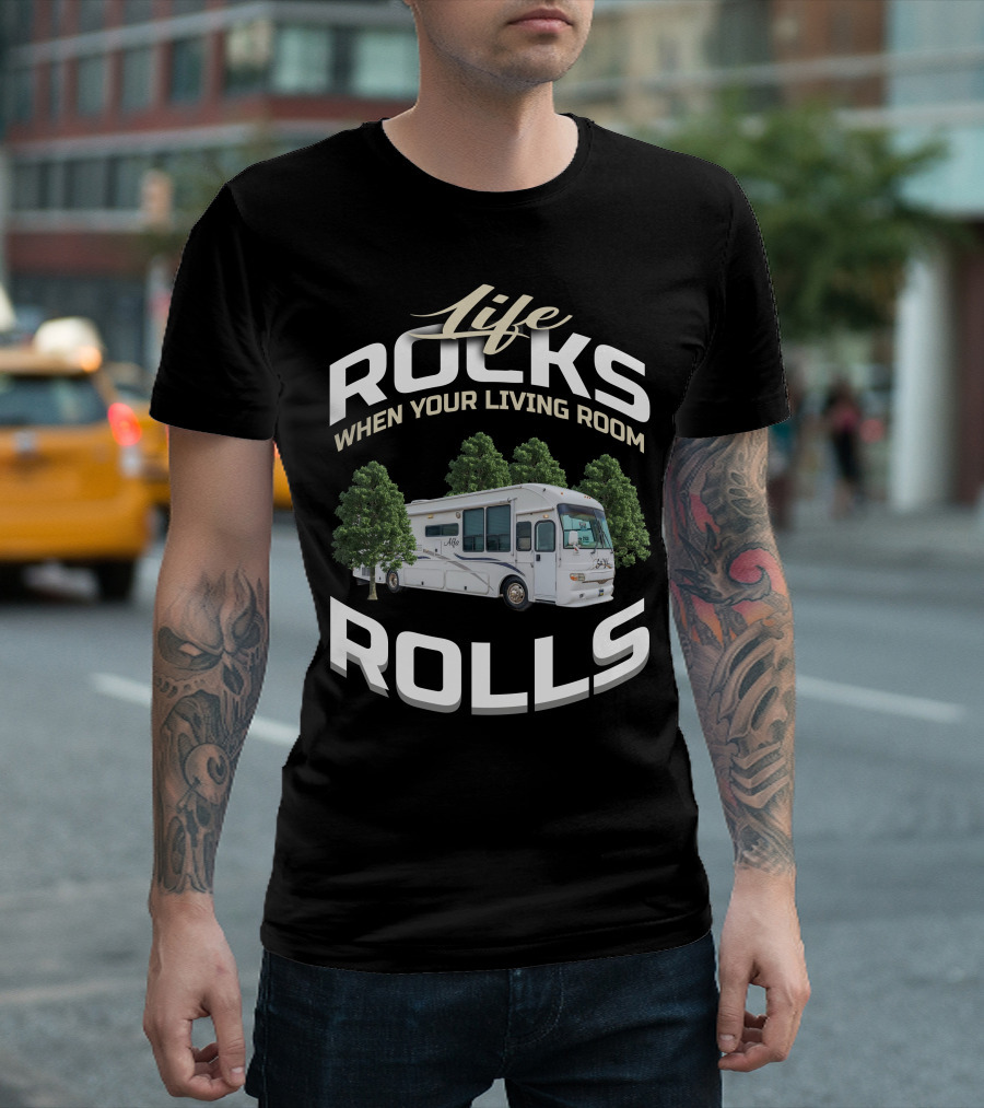 Life Rocks When Your Living Room Rolls Alfa See Ya 40 T-Shirt