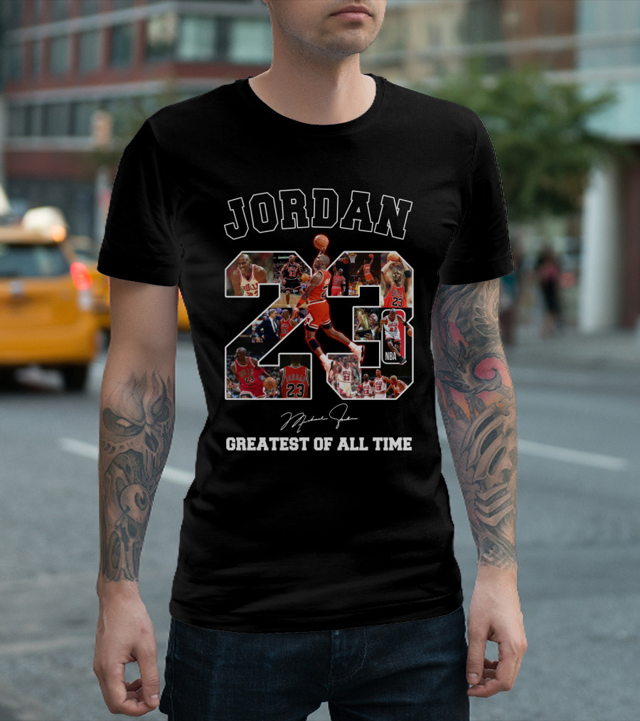 Jordan 23 Greatest of All Time NBA Signature Iconic Moments T-Shirt