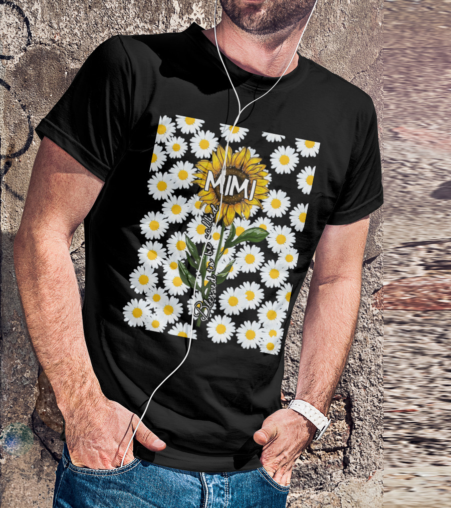 Sunflower Daisy Pattern Blessed To Be Called Mimi T-Shirt