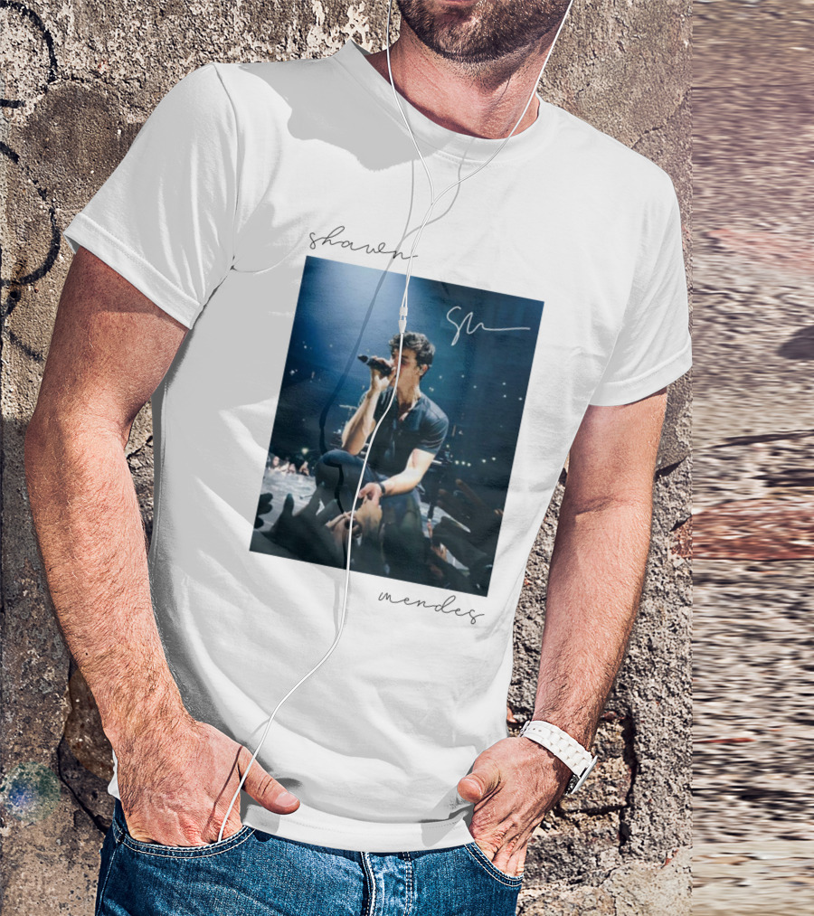 Shawn Mendes Signature Sm Concert Image T-Shirt