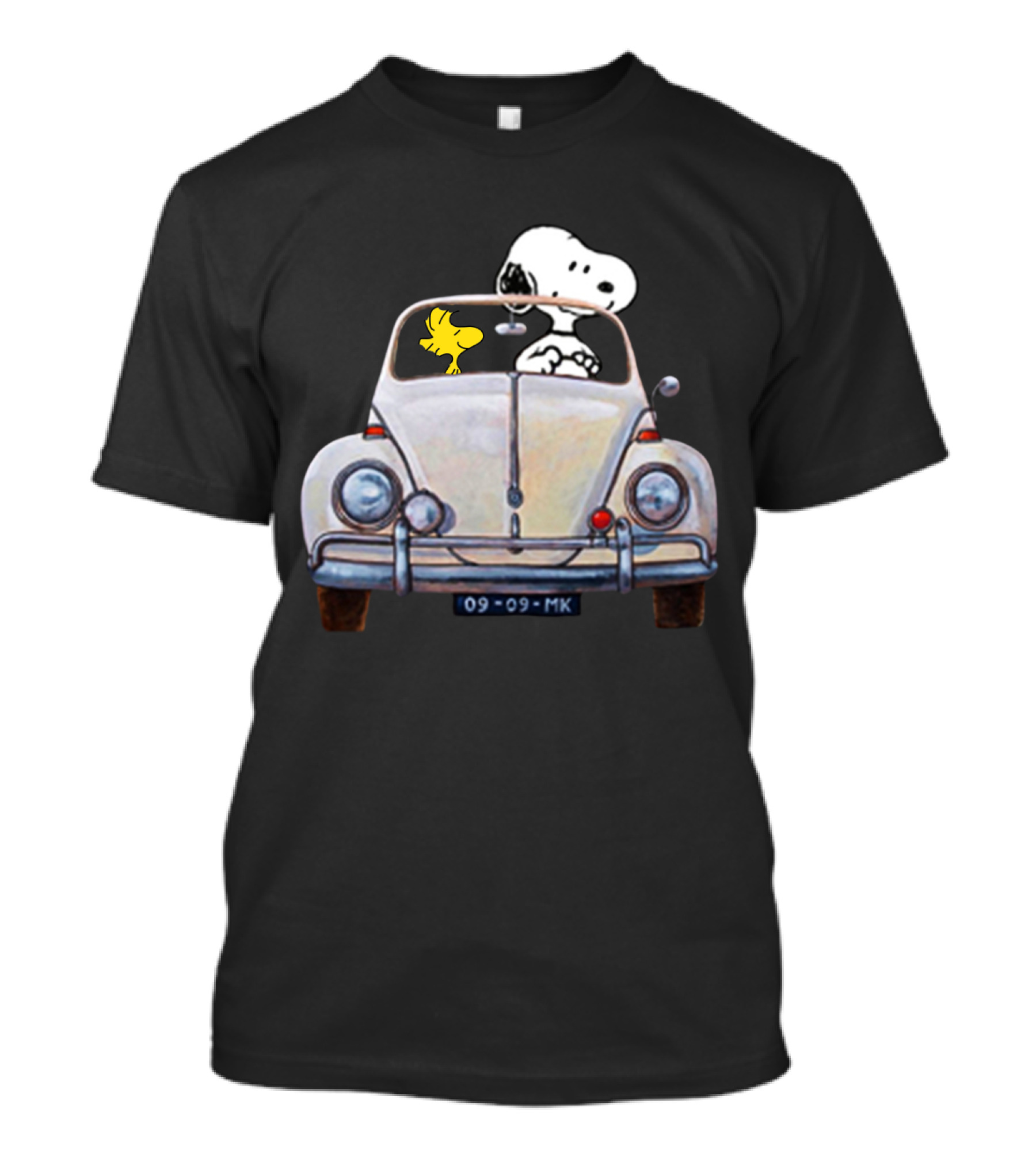 Snoopy And Woodstock 09-09-MK Car Adventure T-Shirt
