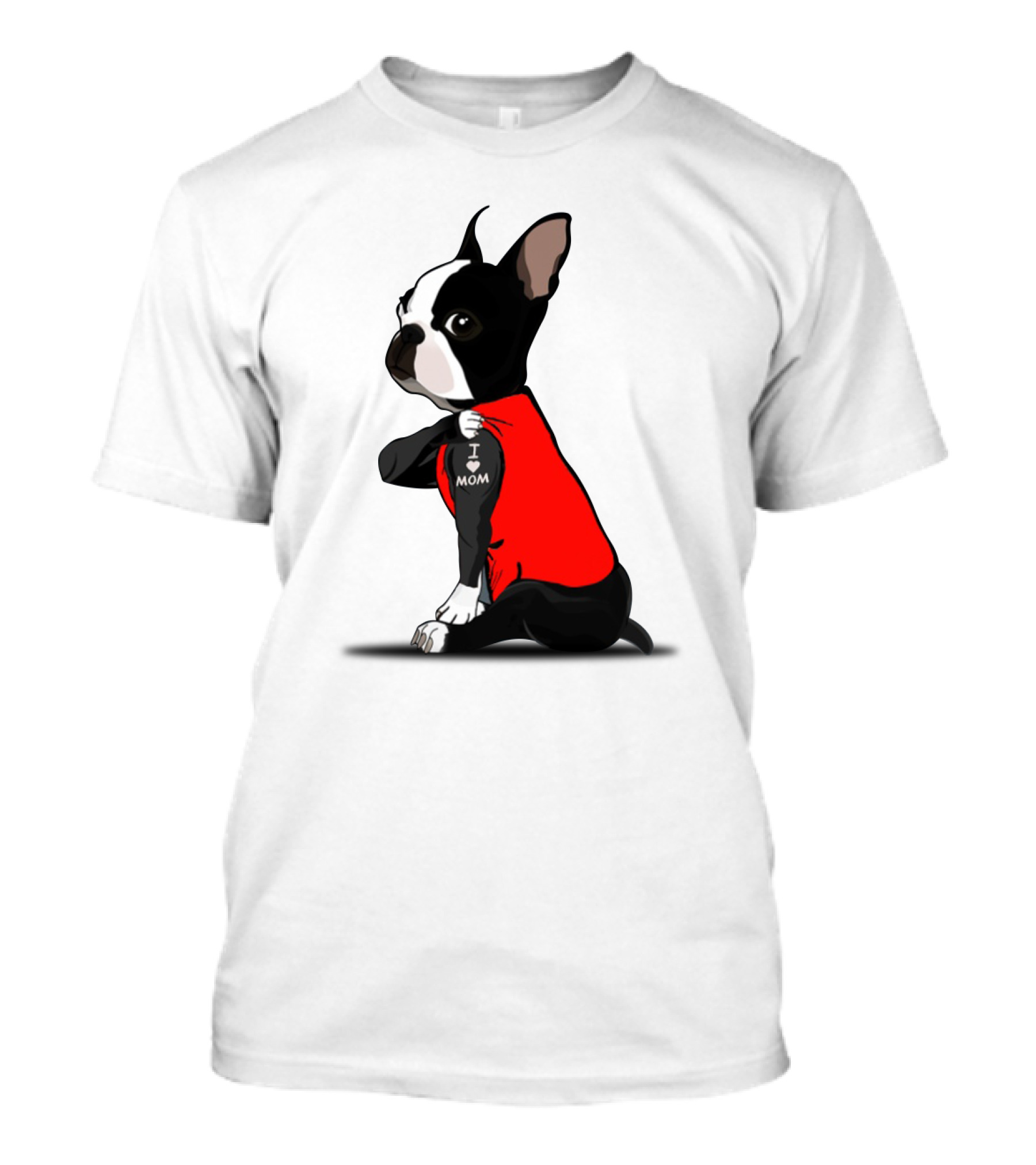 Boston Terrier I Love Mom T-Shirt
