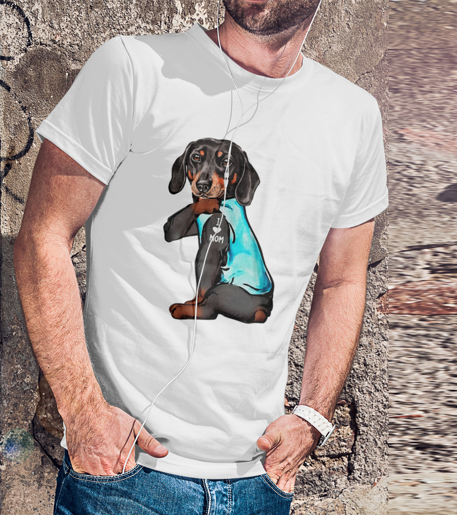 Dachshund I Love Mom T-Shirt