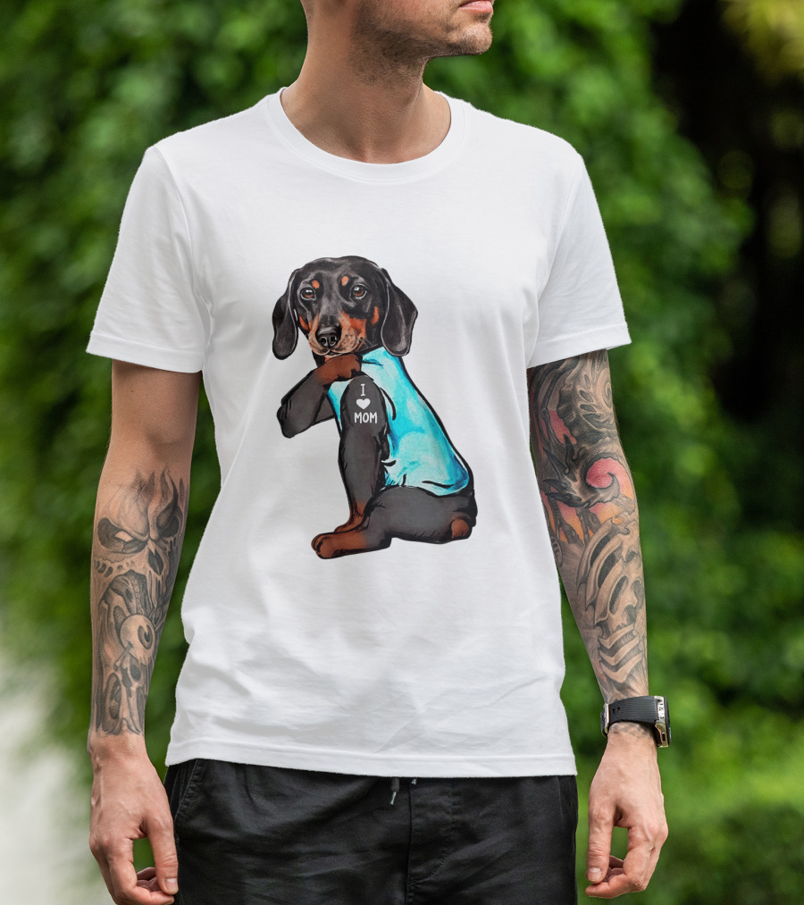 Dachshund I Love Mom T-Shirt